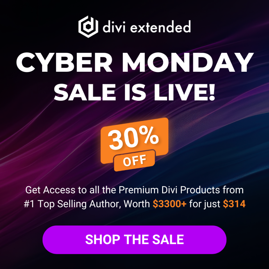 Divi Extended Cyber Monday Sale